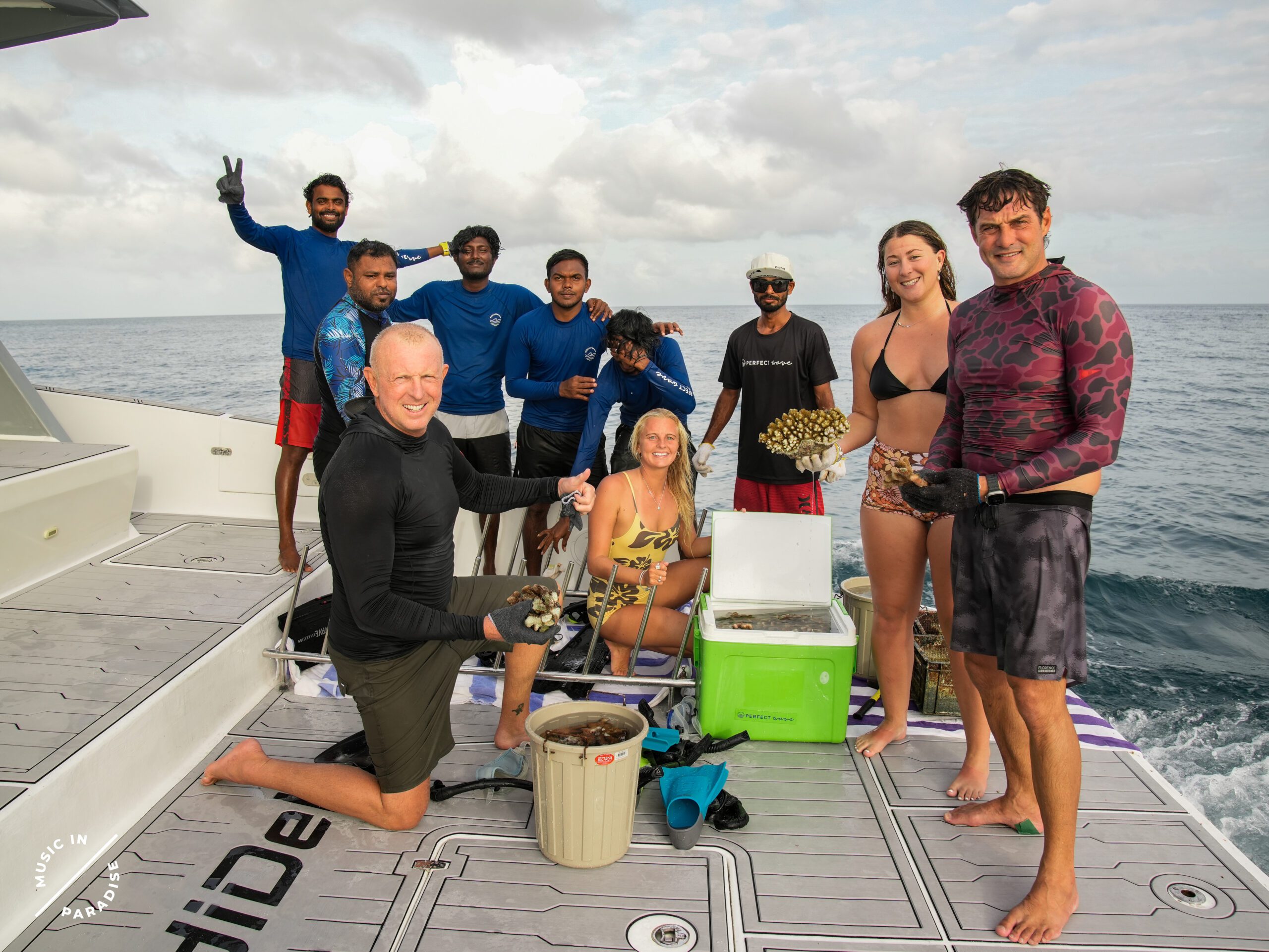Reef restoration preparation in the Maldives