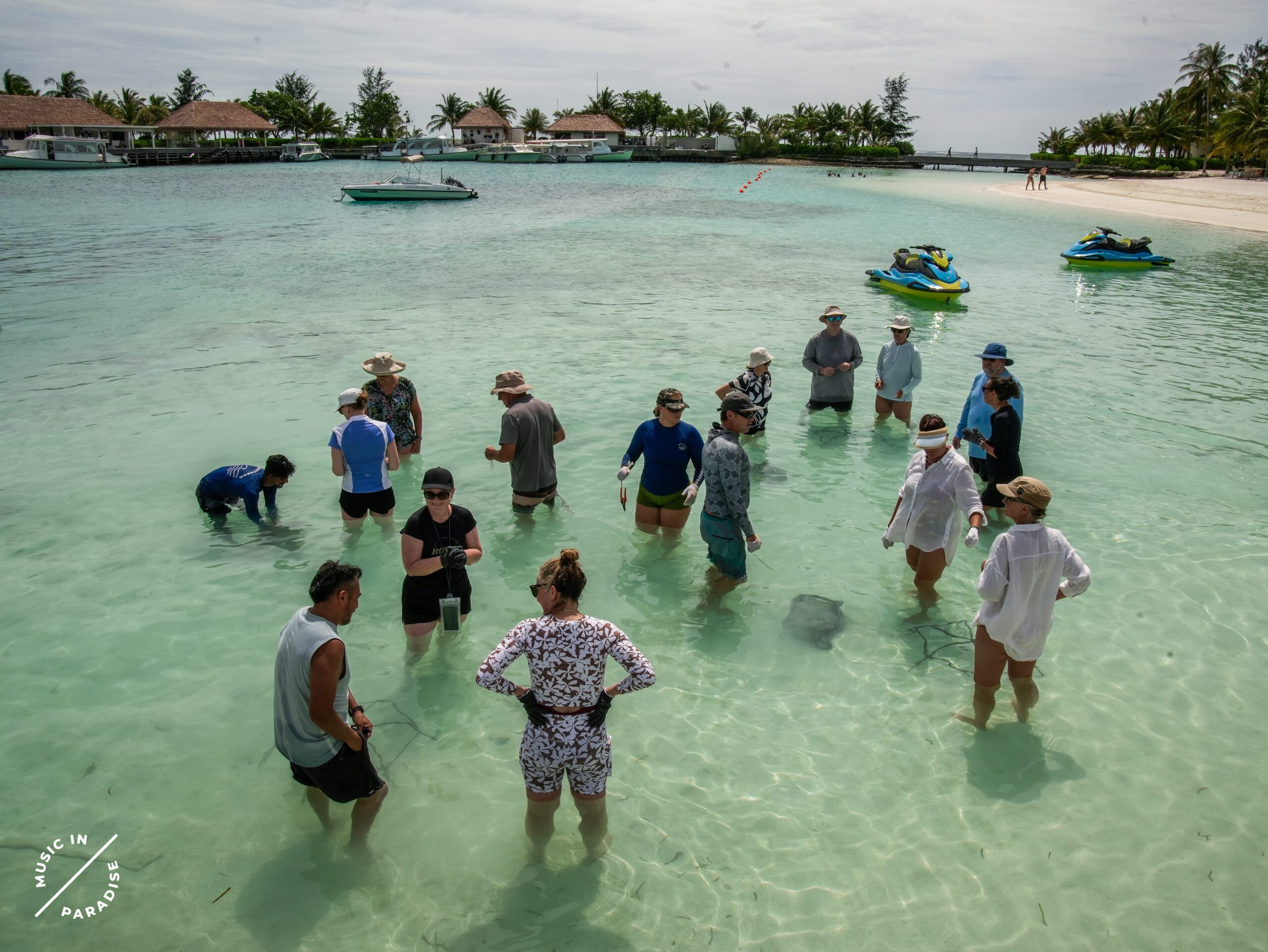 Coral restoration participants in the Maldives