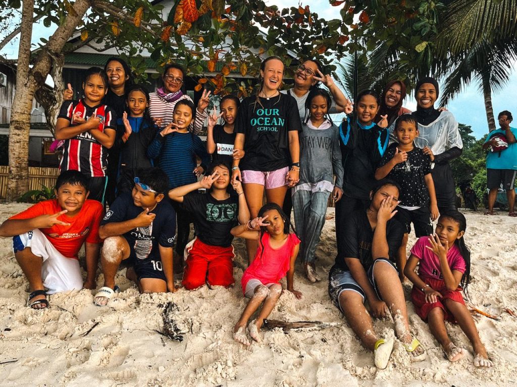 Our Ocean School community learning in Mentawai